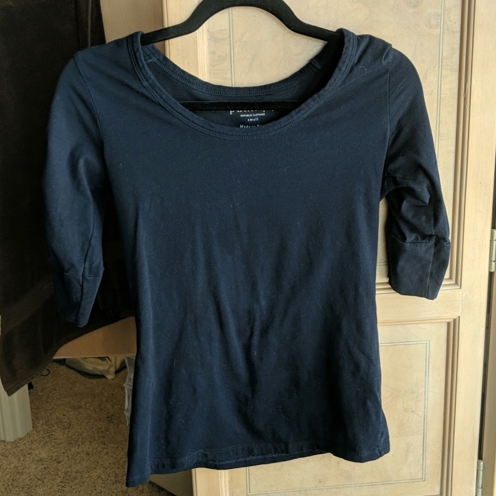 Navy blue Philosophy 3/4 sleeve top